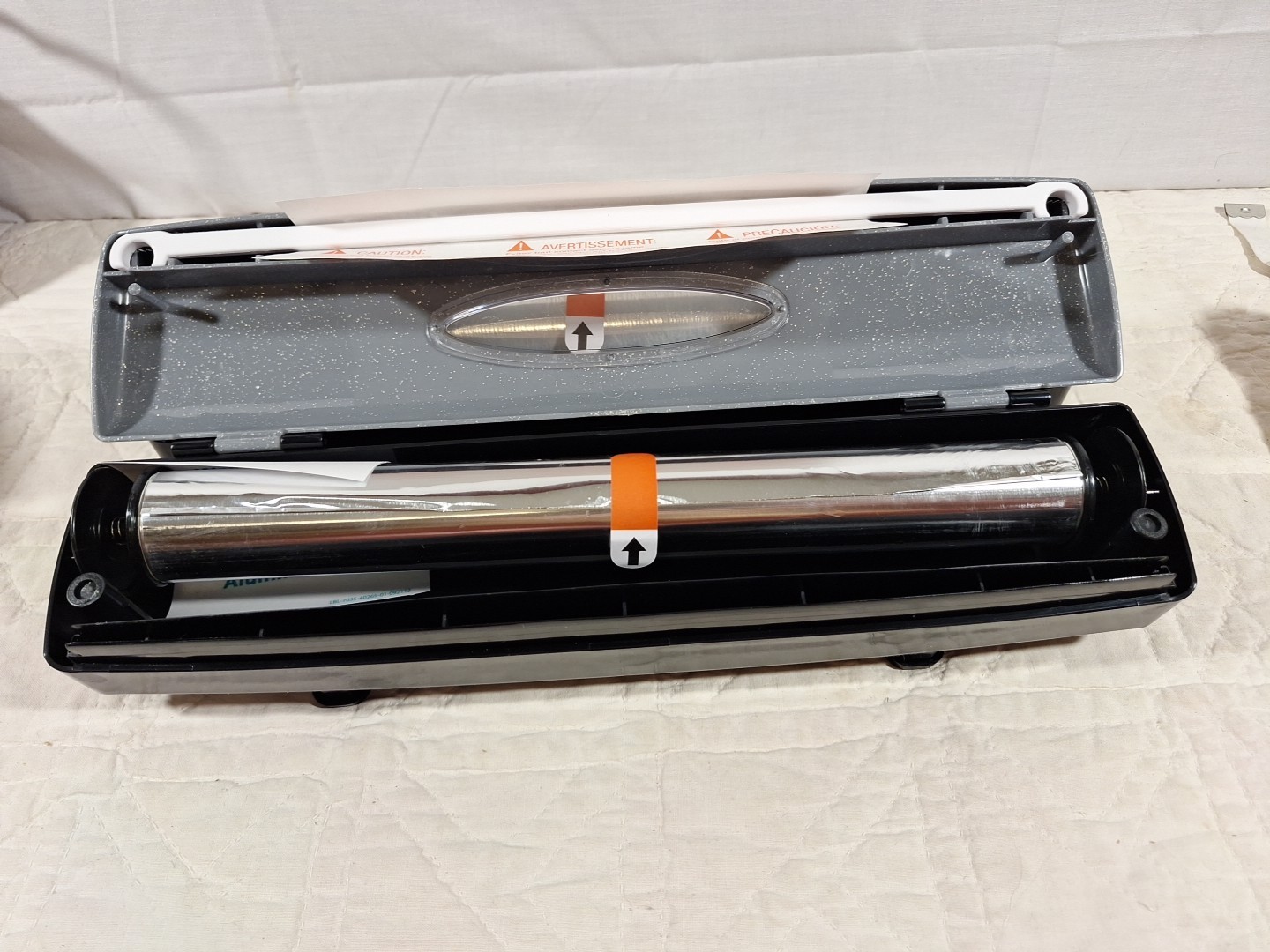2 Pack - WRAPTASTIC Food Wrap Dispenser BONUS SET Free 50' Plastic 25' Foil Roll gallery