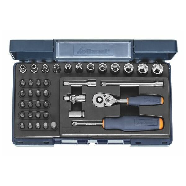 Garant 39 Pc 1/4 inch Drive Socket Set, 6 pt, 4 mm to 13 mm - NEW gallery
