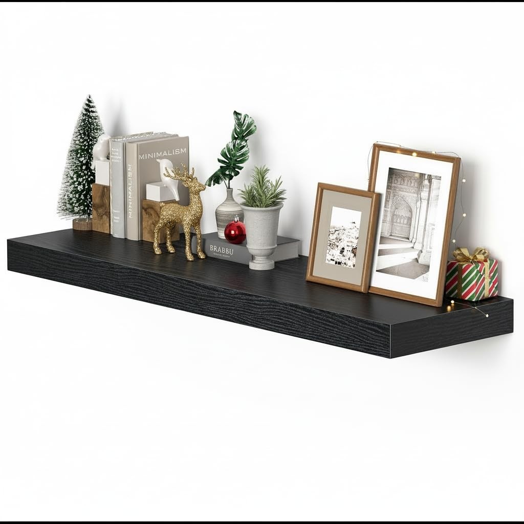 Vivelove Single Floating Shelves 36 Inch Long 10 In Deep Shelves Wall Mounted gallery
