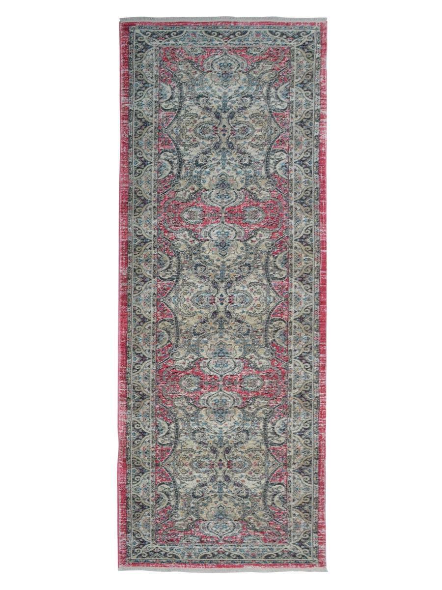 Machine Woven Cross Weave Polyester 2'6x9'10 Runner Area Rug Oriental Multicolor gallery