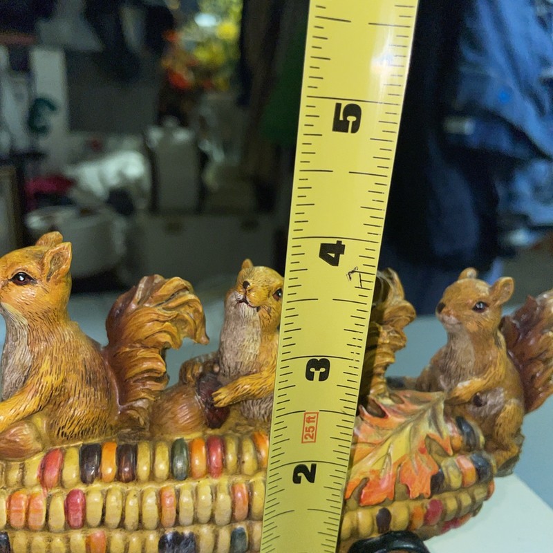 SQUIRRELS RIDING ON CORN INDIAN COB FALL COLORS - 7 INCHES LONG gallery