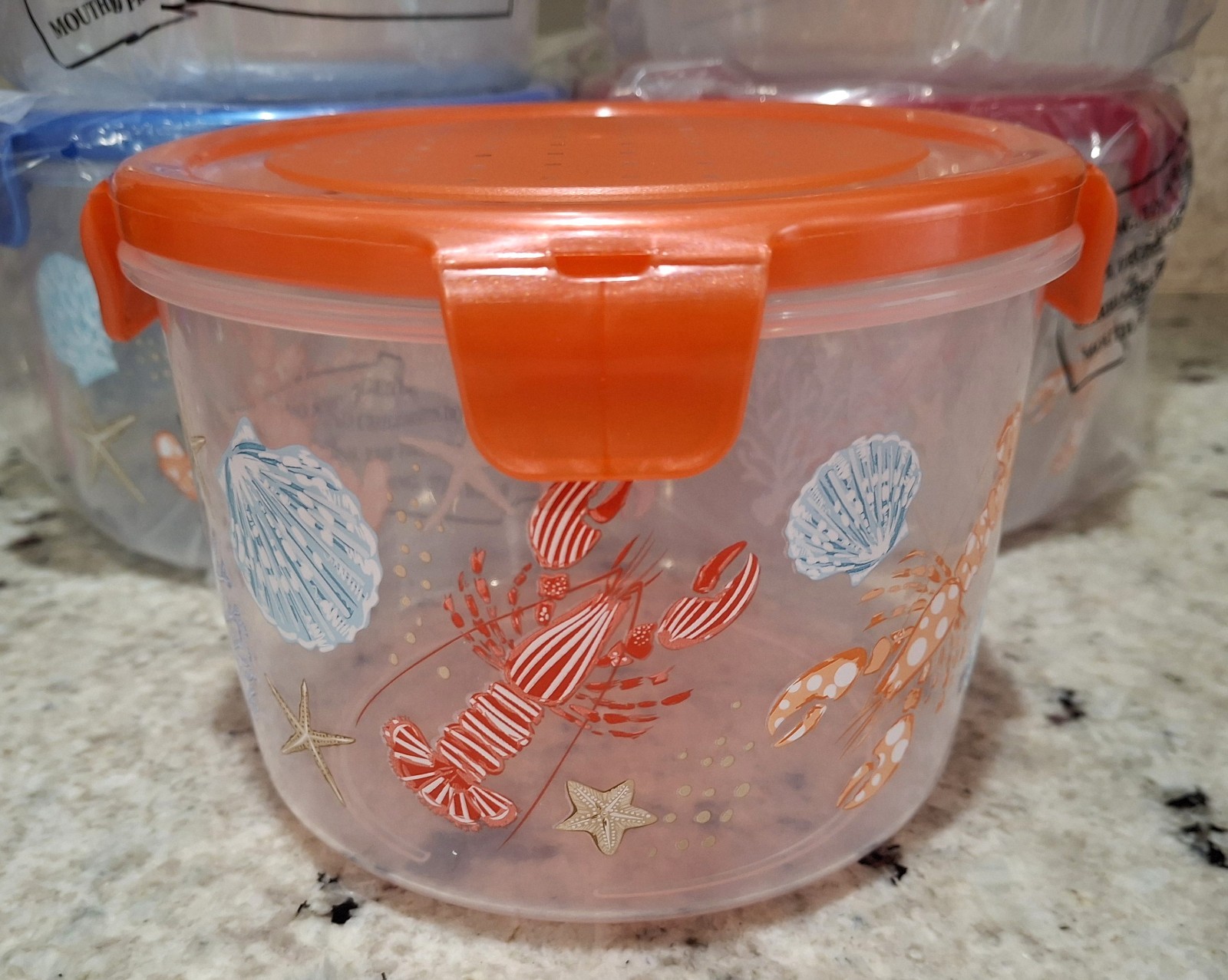 LocknLock S/6 Mult-Color Sea Life Printed Canisters NEW gallery