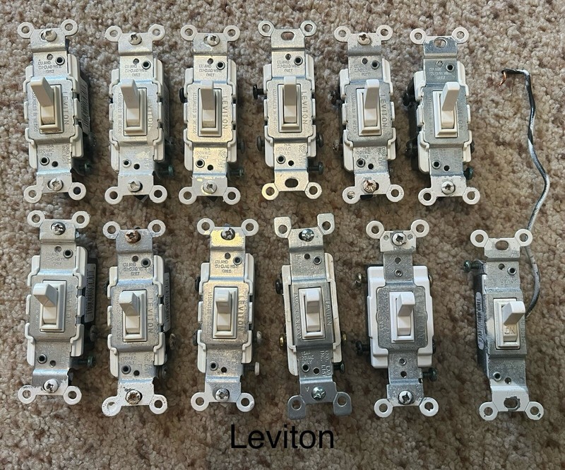 Framed Single Toggle Wall Light Switch 15A 120V Leviton, P&S, Common Brands! gallery