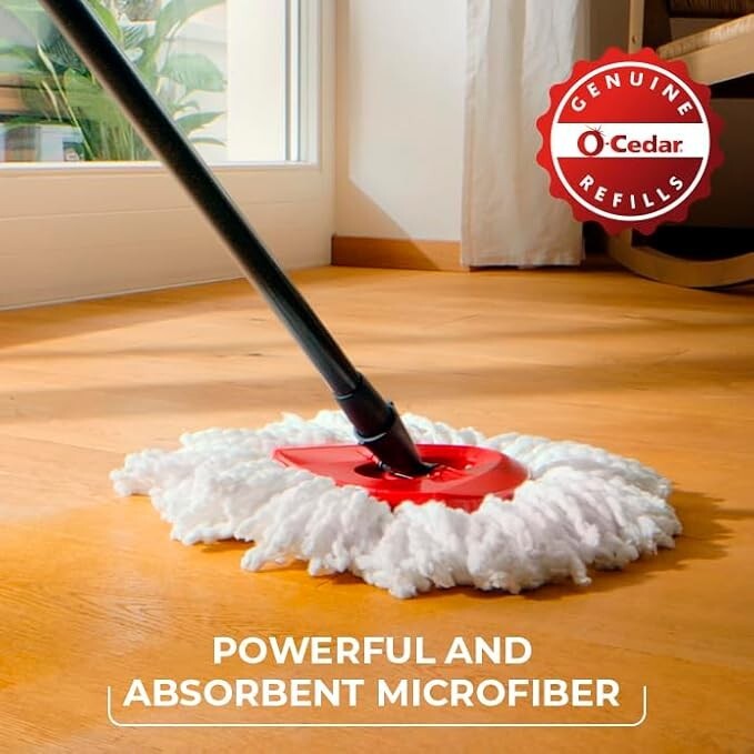 O-Cedar Easy Wring Spin Mop & Bucket Floor Cleaning System with 3 Extra Refills gallery