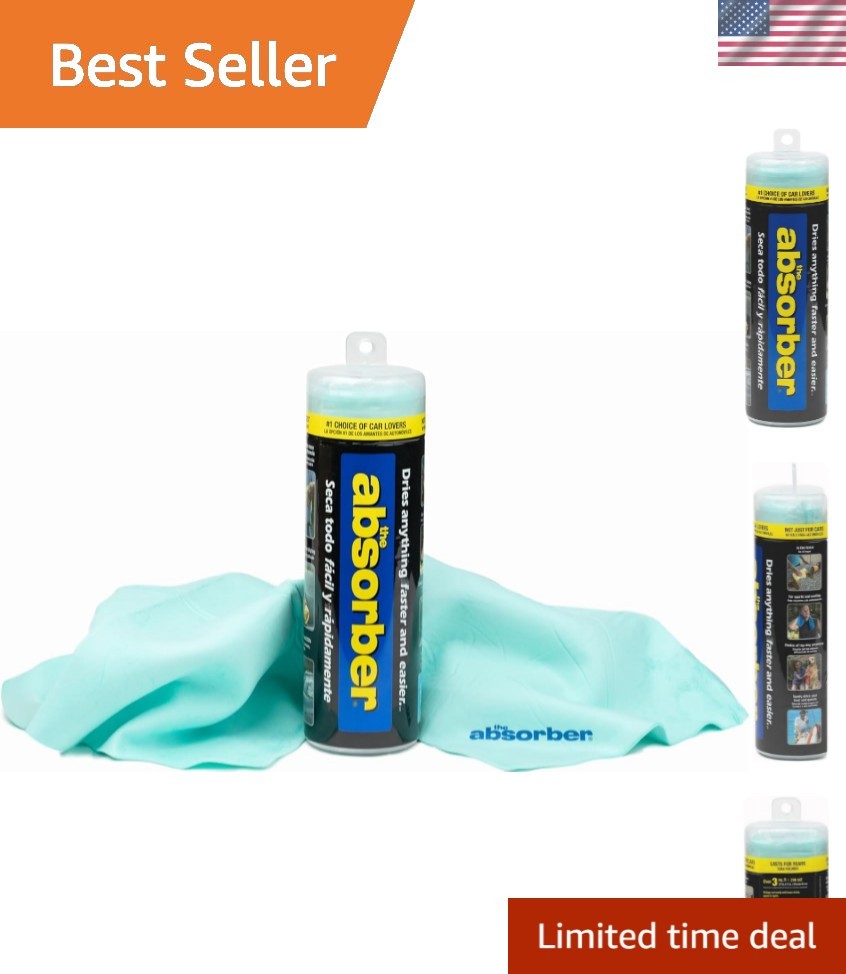 the absorber Large 27-Inch x 17-Inch, Aqua - Synthetic Drying Chamois Cloth ... gallery