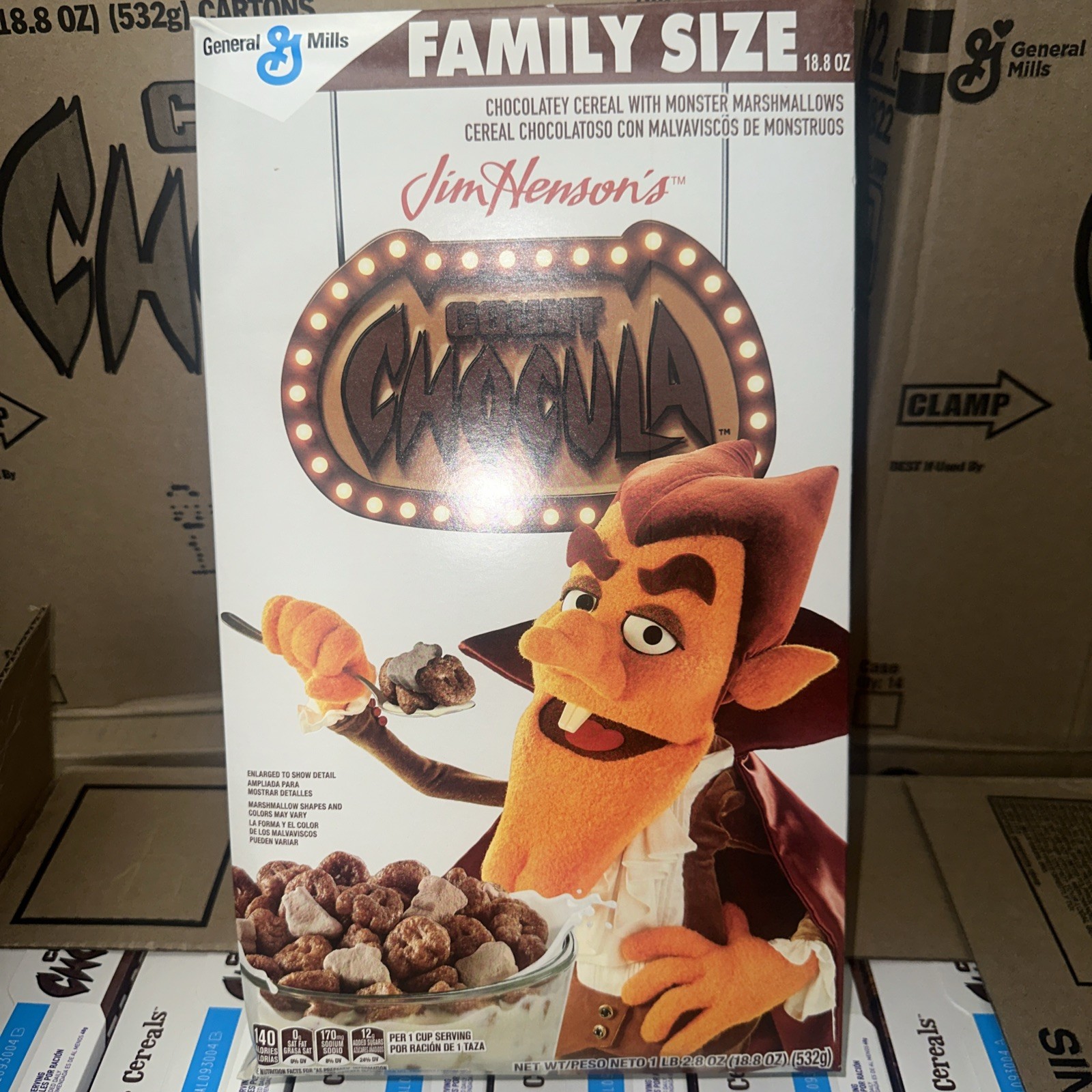 Jim Henson’s Count Chocula Cereal Limited Ed. Family Size 18.8 oz General Mills gallery