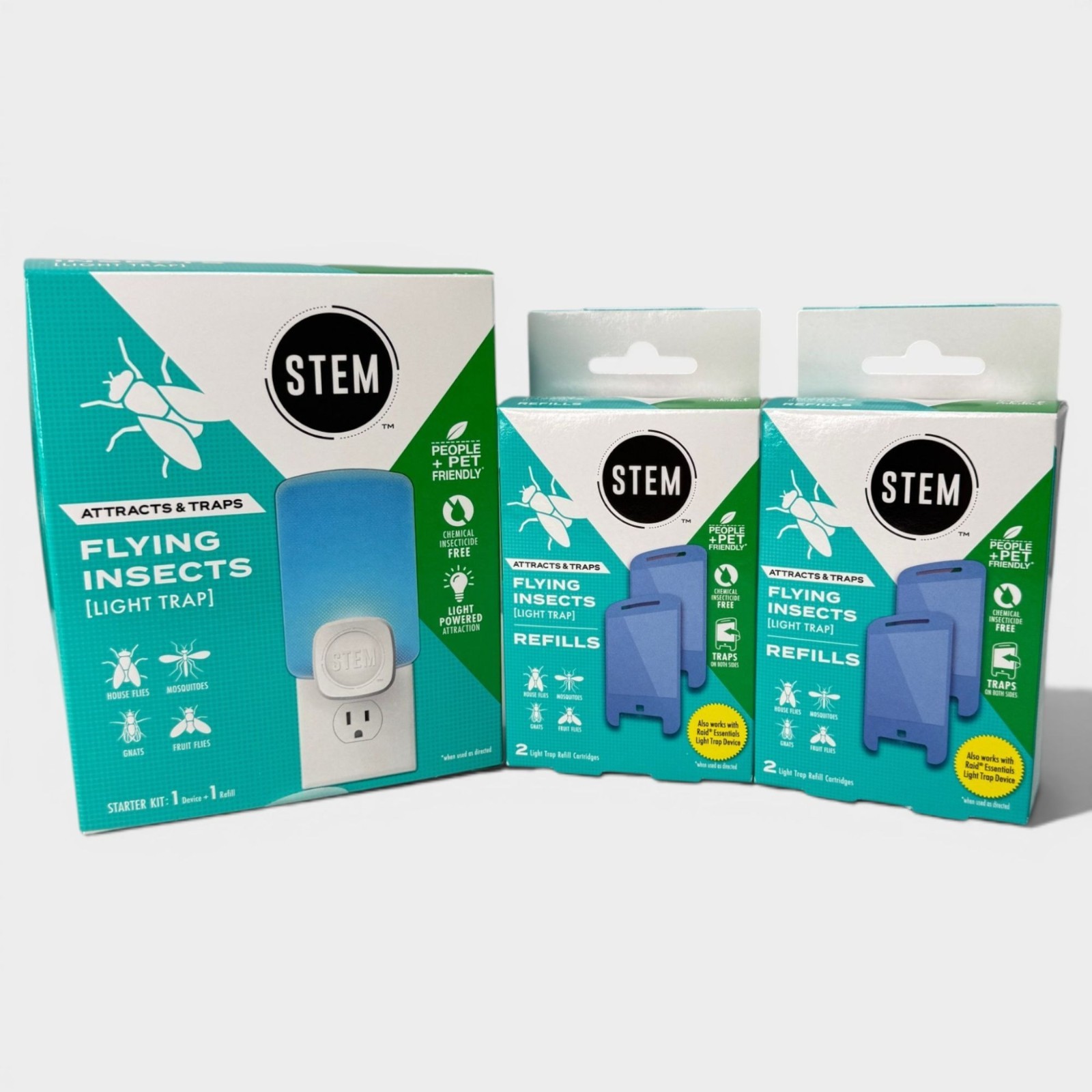 STEM Light Trap Attracts & Traps Flying Insects Starter Kit + 5 Refills gallery