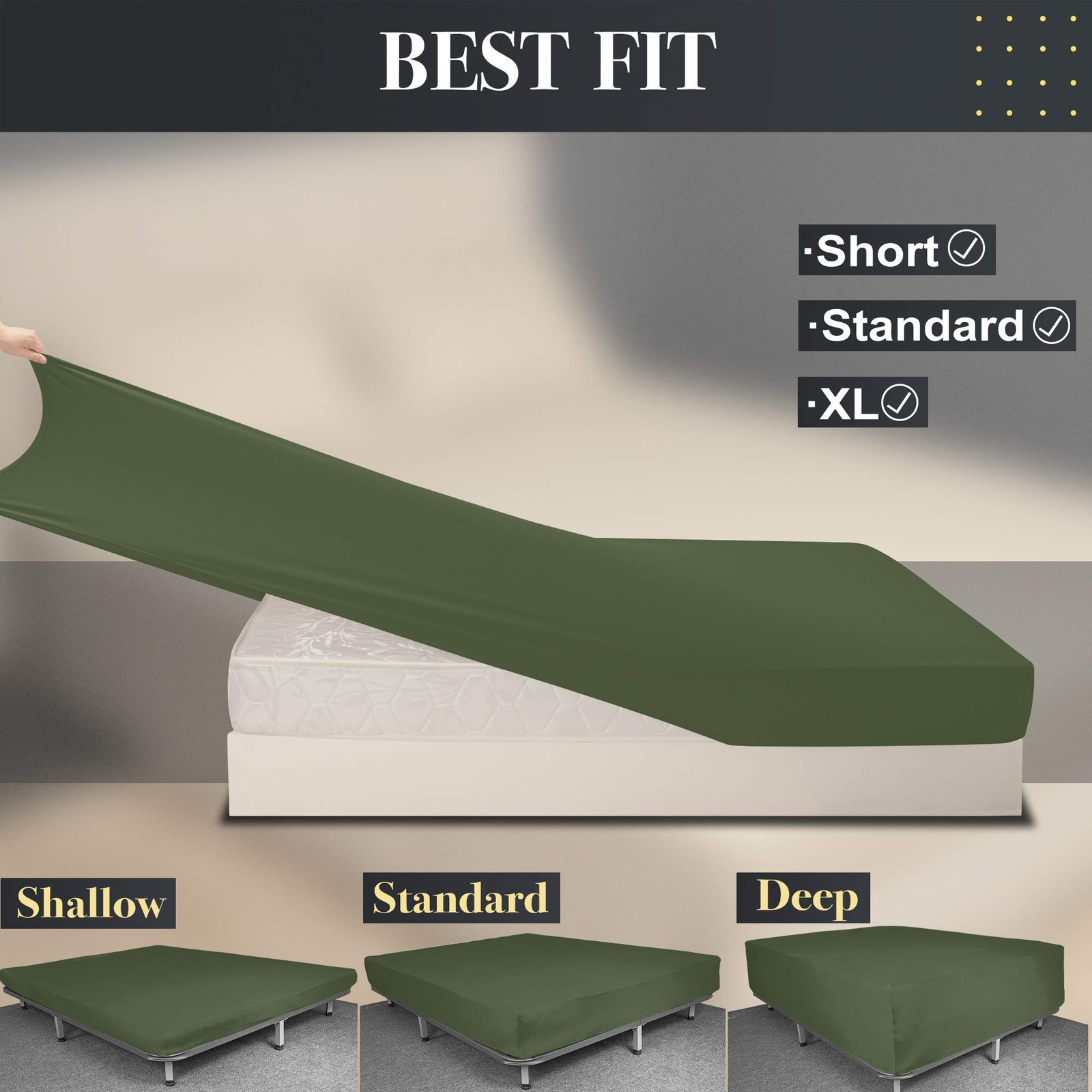 Soft Stretch King Size Fitted Sheet Only - Jersey Knit & Cozy T-Shirt Like, 4... gallery