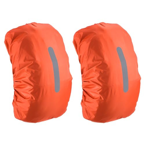 2 Pack Backpack Rain Cover - Waterproof Lightweight Cover with Vertical 