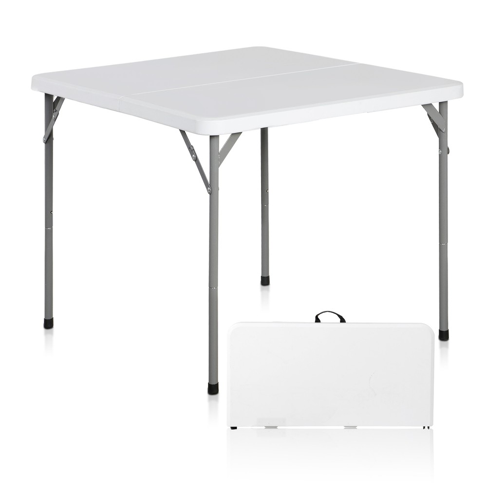 3ft Bi-Folding Table Plastic Dining Card Camping Table for BBQ Party Outdoor