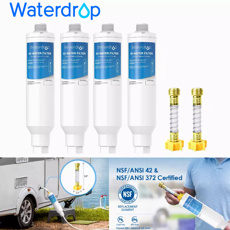 Waterdrop RV Water Filter, RV Inline Hose Water Filter with Hose Protector gallery
