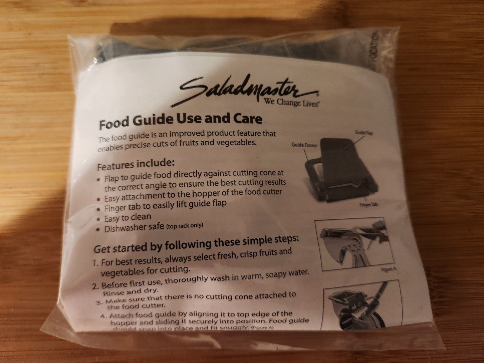 Saladmaster Food Guide Gray Plastic Dishwasher Safe Slicer V tec Or 5N5 gallery