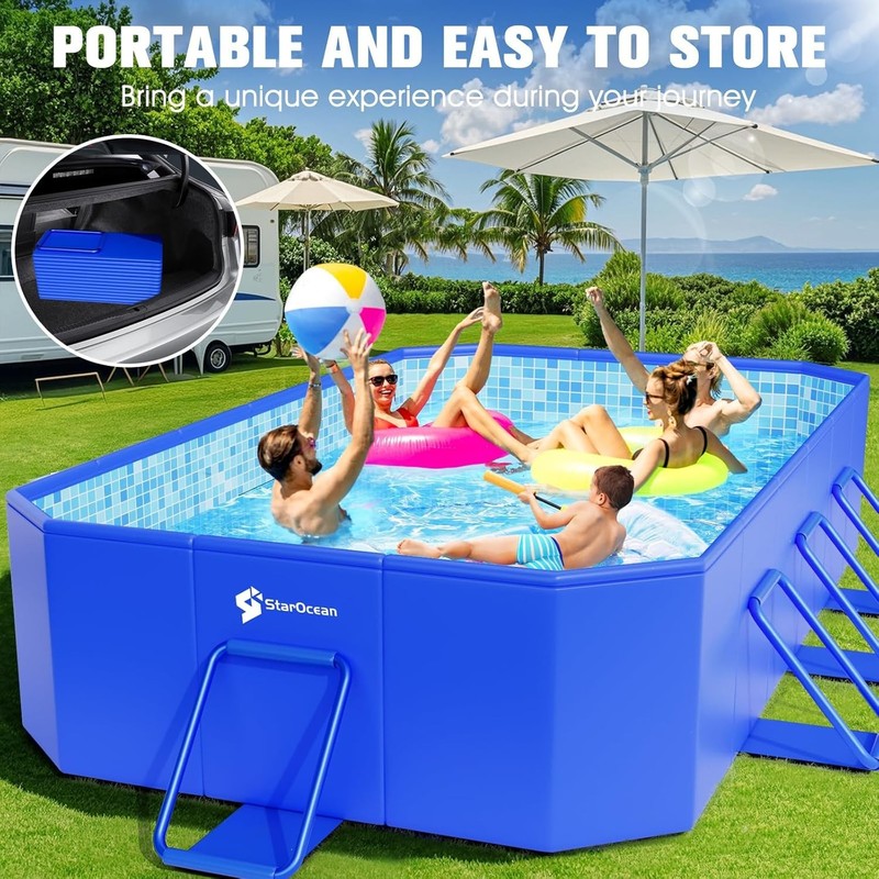 2026 Foldable Pool, Large Non-Inflatable Swimming Pool for Kids,Adult Collapsibl gallery