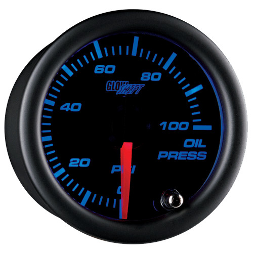 Refurbished GlowShift Tinted 7 Color 100 PSI Oil Pressure Gauge w Elite Sensor
