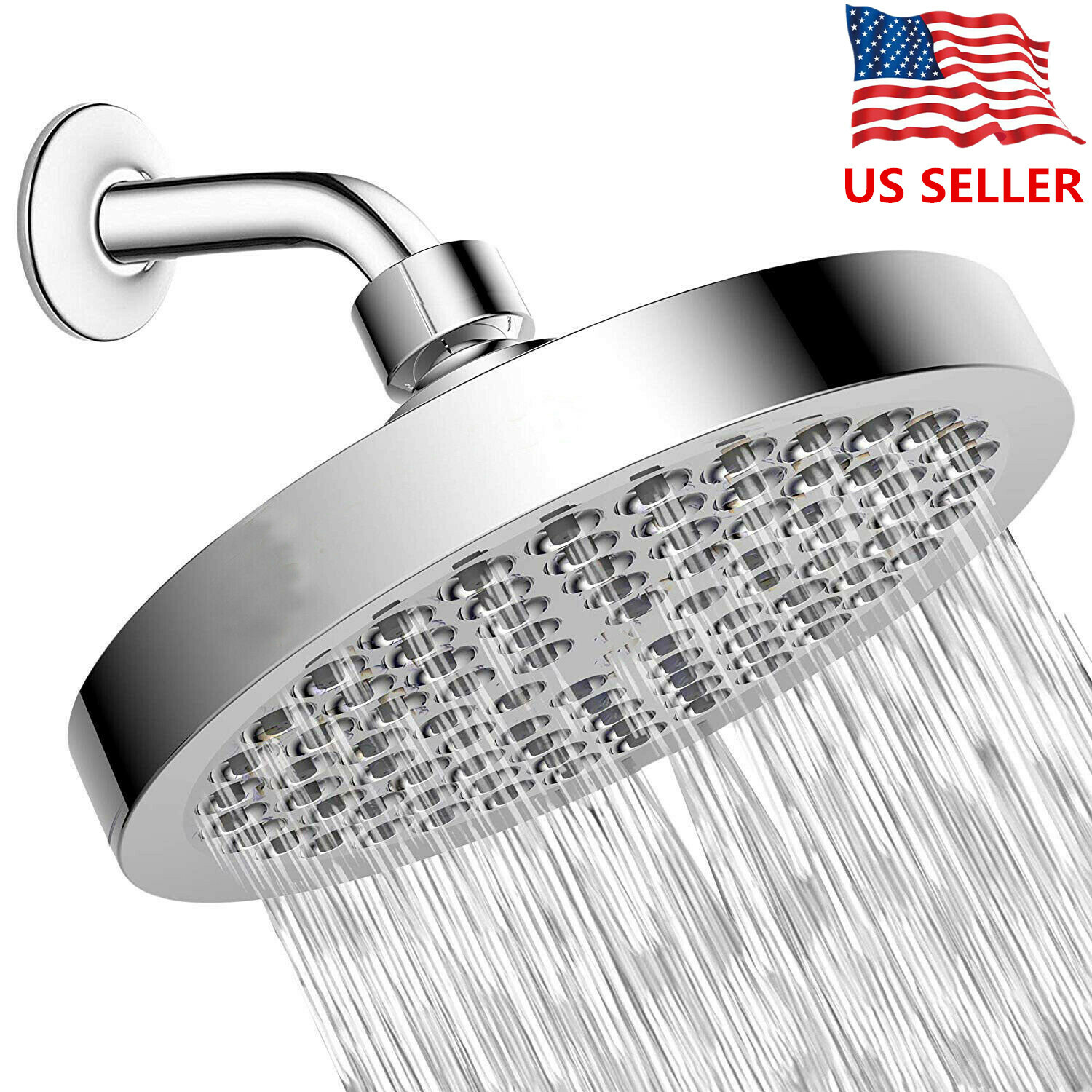 Luxury Shower Head High Pressure Waterfall Bathroom Showerhead Adjustable Angles gallery