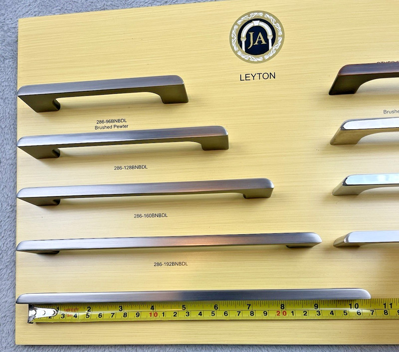 Jeffrey Alexander Leyton Drawer Pull Handle Knob Assorted Display 9 Pieces gallery