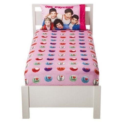 One Direction Micro Mink Twin Sheet Set Pink 2pc Vintage Harry Styles 1D RARE gallery