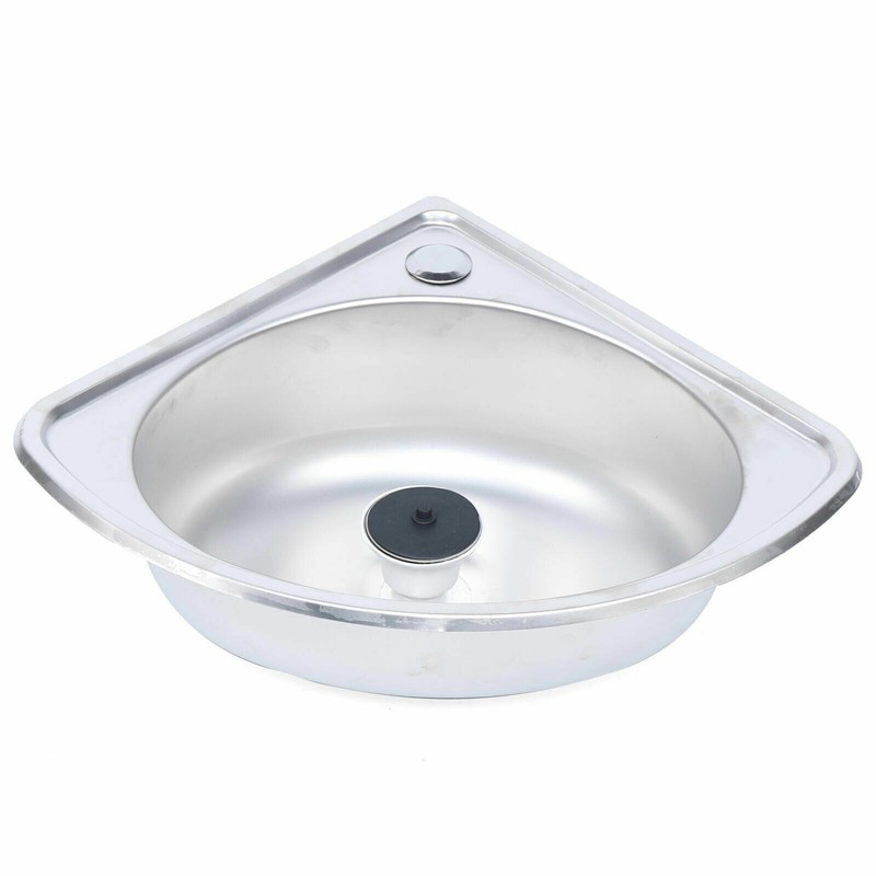 Corner Sink Thick Small Wall Mount Vessel Sink 304 Stainless Steel for Kitchen gallery