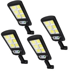 4 Pack 120 LED Solar Security Lights Outdoor, Motion Sensor with Remote Contr…