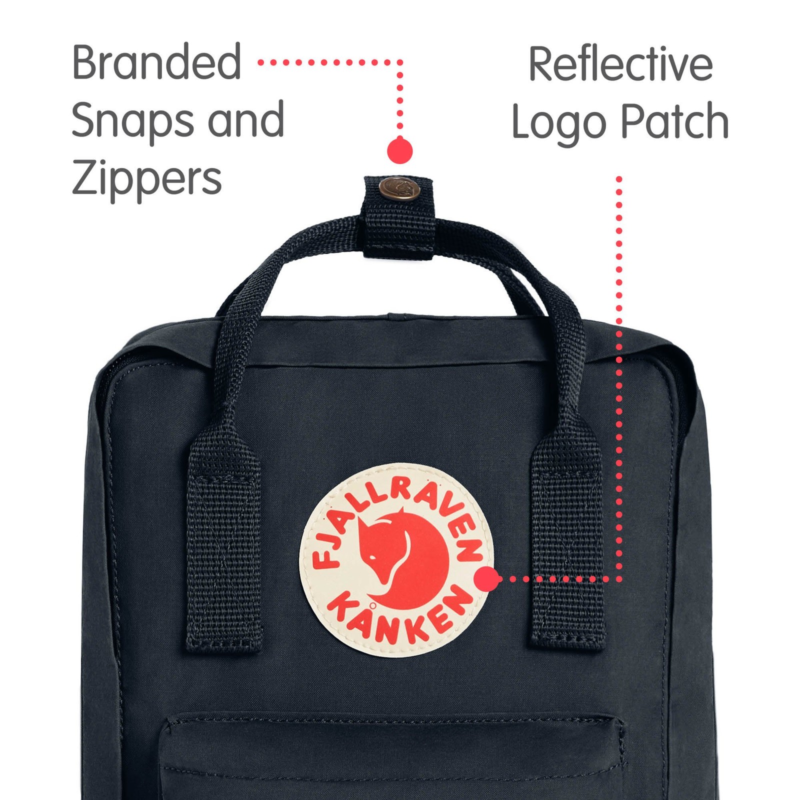 Open Box Fjallraven Kanken Mini Backpack, Black 5