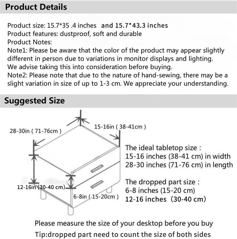 Decorative Side Table Protector - Plain Weave Fabric gallery