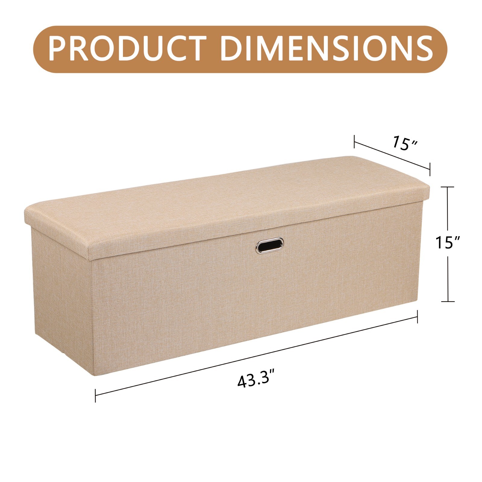 Storage Ottoman Bench Foot Rest Stool Bedroom Entryway Living Room gallery