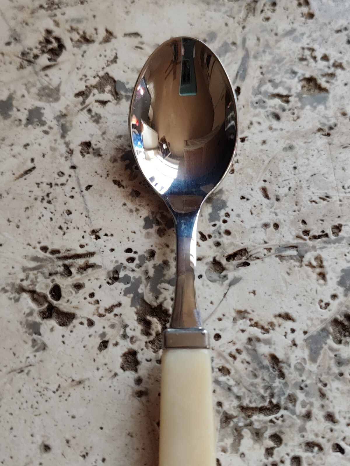 Modigliani 6-inch 18/10 replacement Teaspoon tan marbling coloring Made in Italy gallery