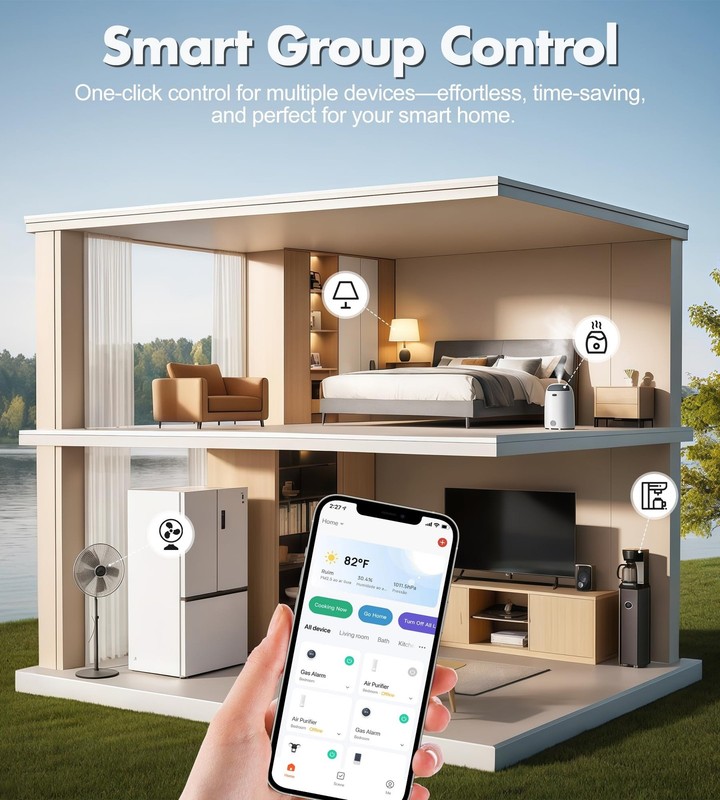 KimFilter Mini Smart Plug, WiFi Socket Works with 2.4GHz Network Only, App Co... gallery