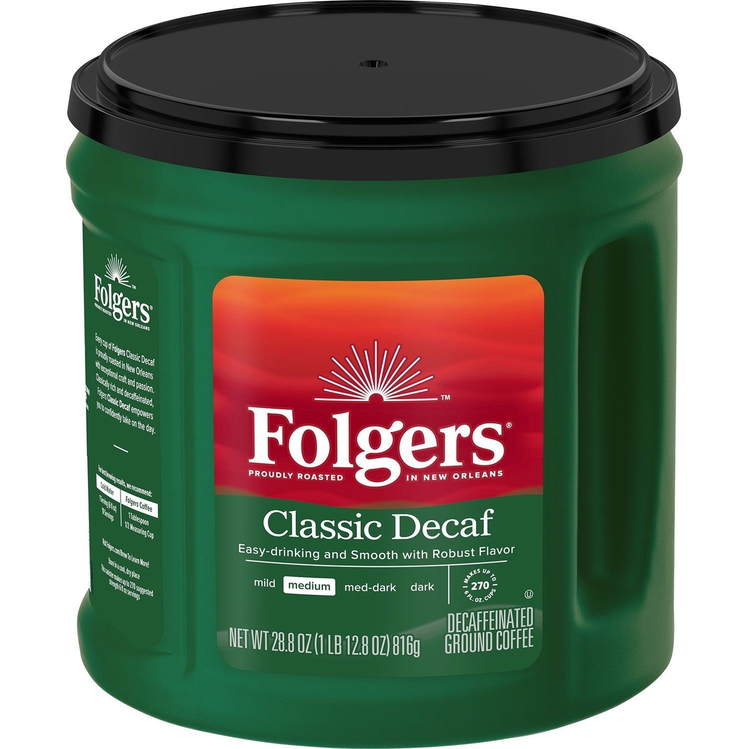 Folgers Decaffeinated Classic Medium Roast Ground Coffee - 28.8 oz gallery