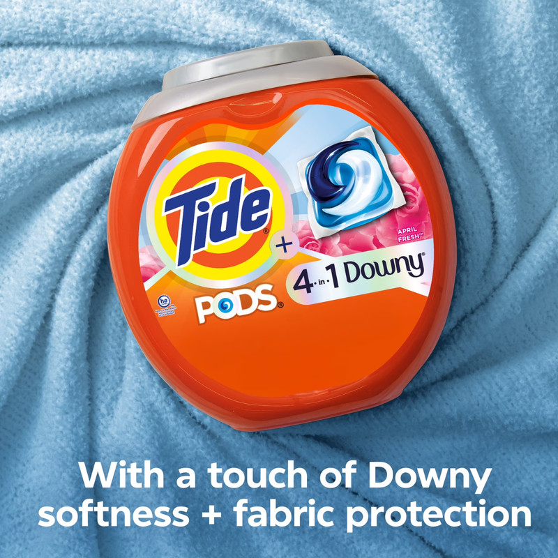 2 Pack Tide PODS each 43Ct Laundry Detergent Touch Downy 3X Cleaning Power gallery