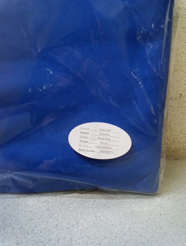 120in Round Polyester Tablecloth, Royal Blue gallery