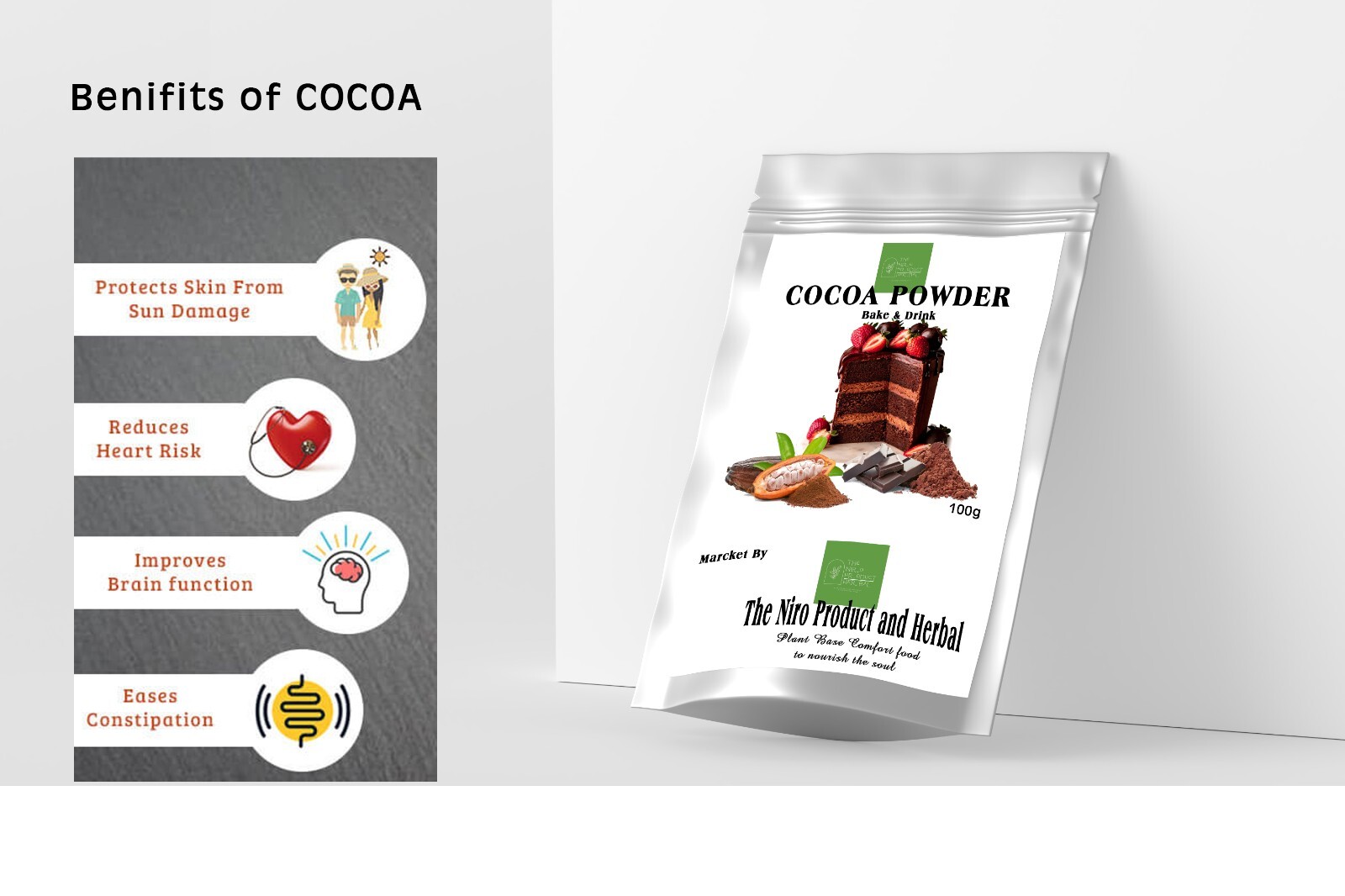 Powder Organic Cocoa Cacao Oz Baking Chocolate Unsweetened Dark Non-Gmo Rich Dut gallery