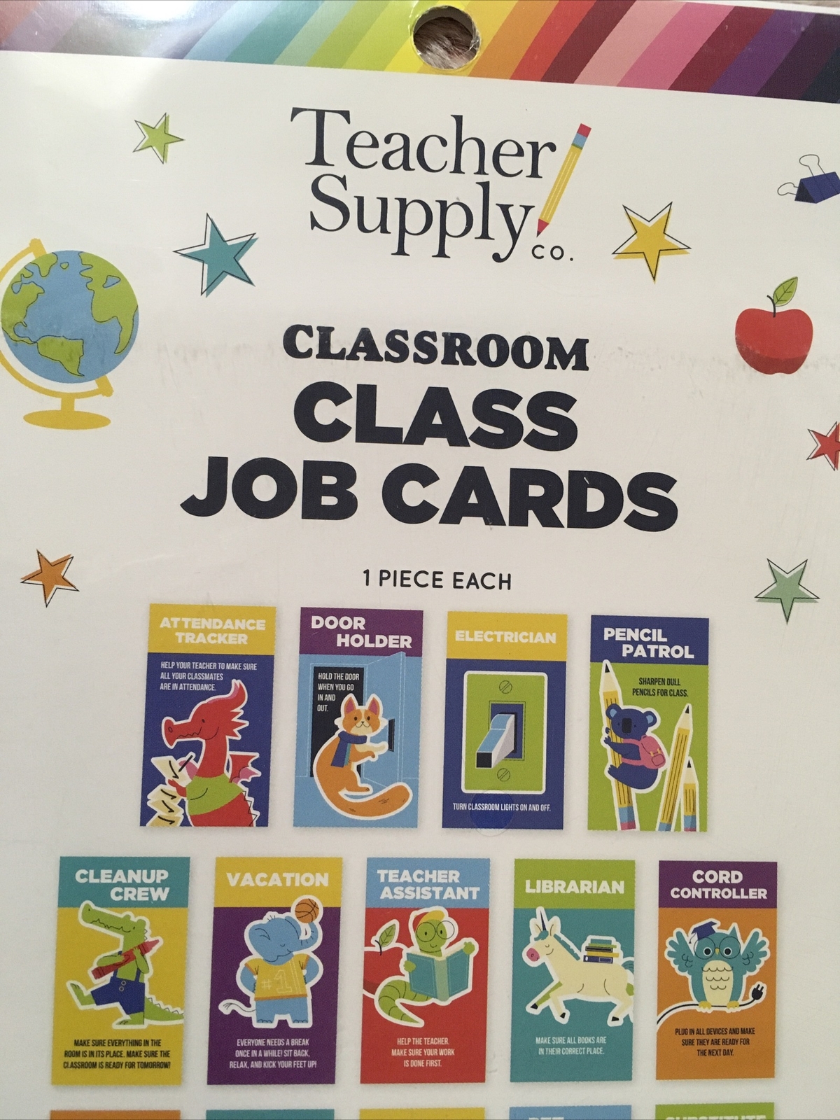 Classroom Class Job Cards 3 Bird Design 24 Pieces 5 x 9 inches Teacher Supply Co gallery