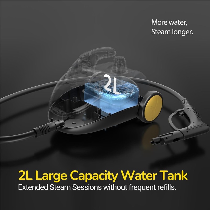 2L Multipurpose Handheld Steam Cleaner - No Chemicals, 28 Attachments Included gallery