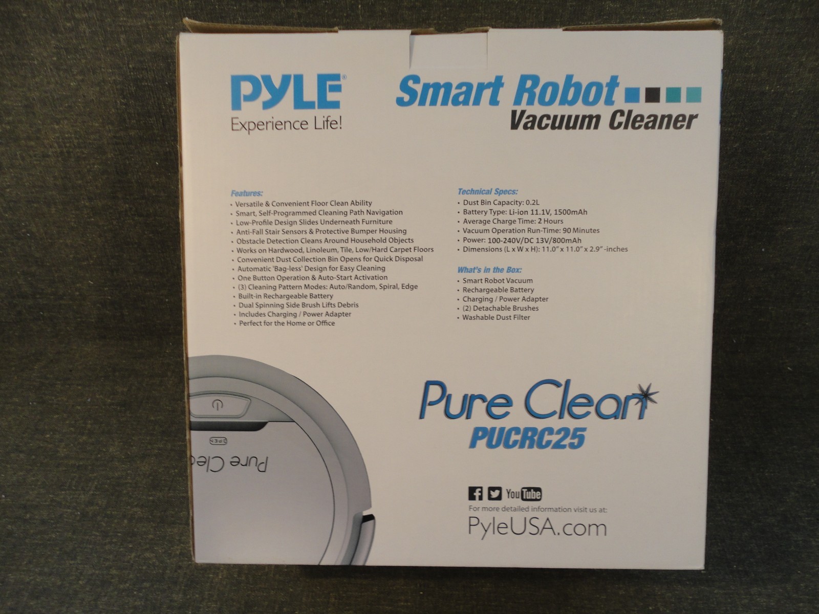 Pure Clean PUCRC25 Robot Vacuum Cleaner - Brand New in Box gallery