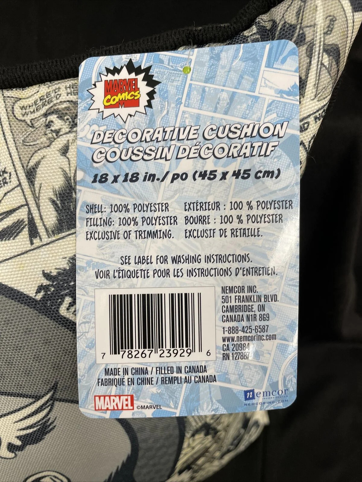 Marvel Comics Retro Super Heroes 18”x18” Pillow gallery