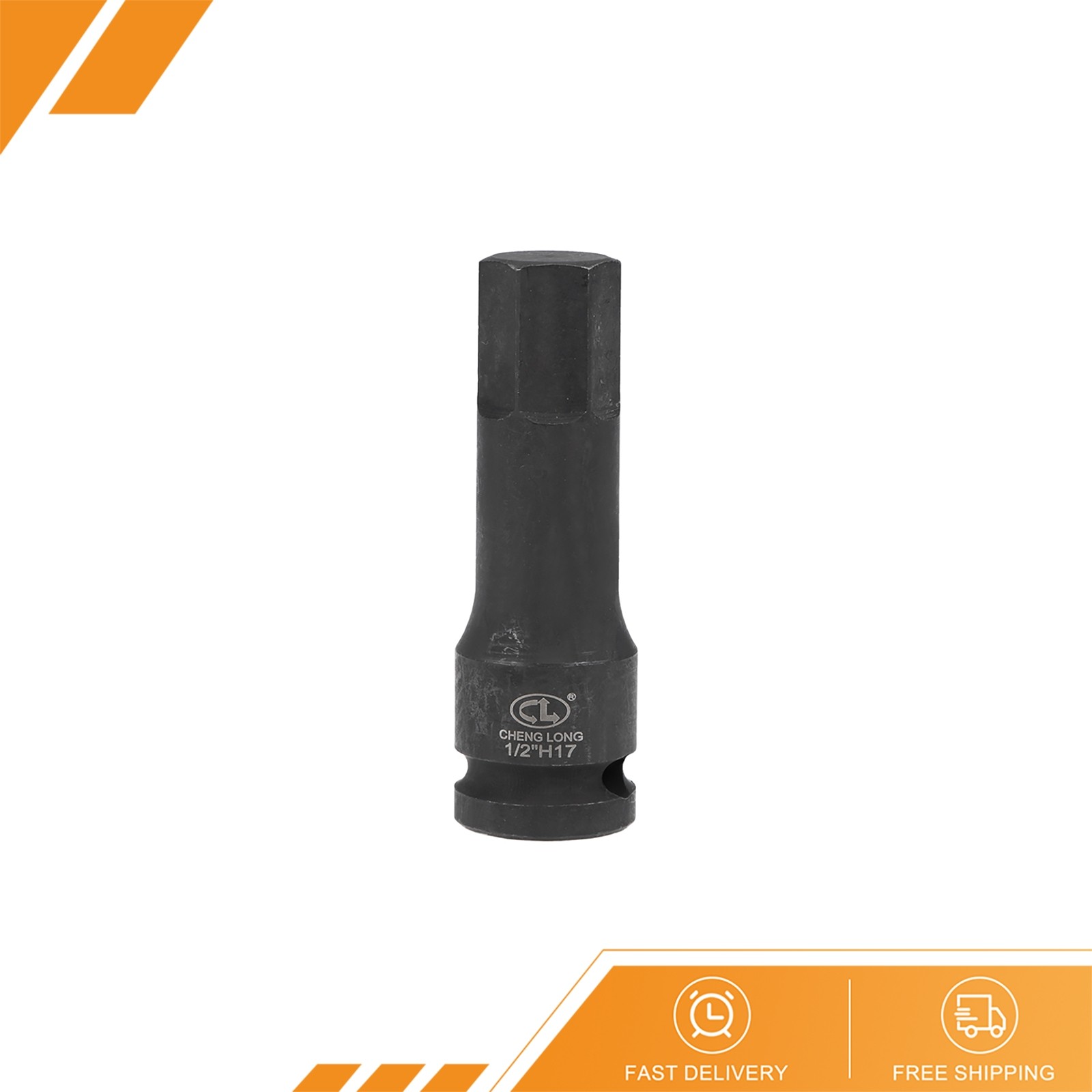 1/2-Inch Drive x 17mm Impact Hex Bit Socket - Metric 3" Length Cr-Mo gallery