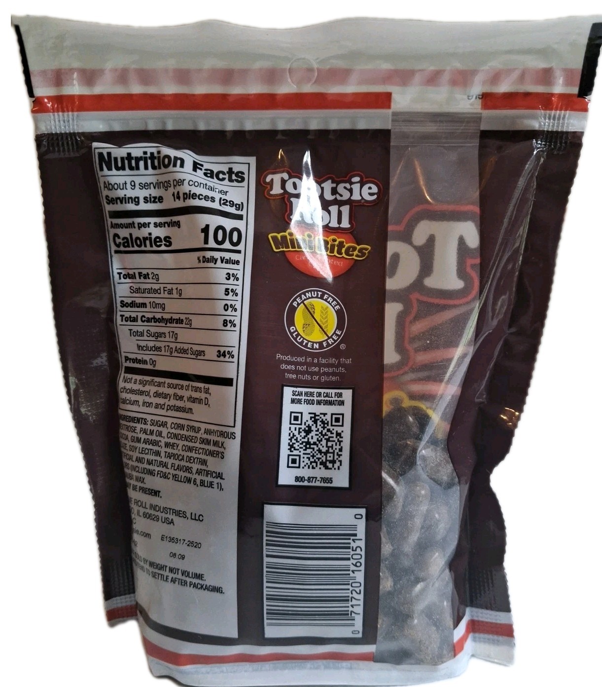 Tootsie Roll Mini Bites Chocolate Candy Coated Chews 9 oz Bag gallery