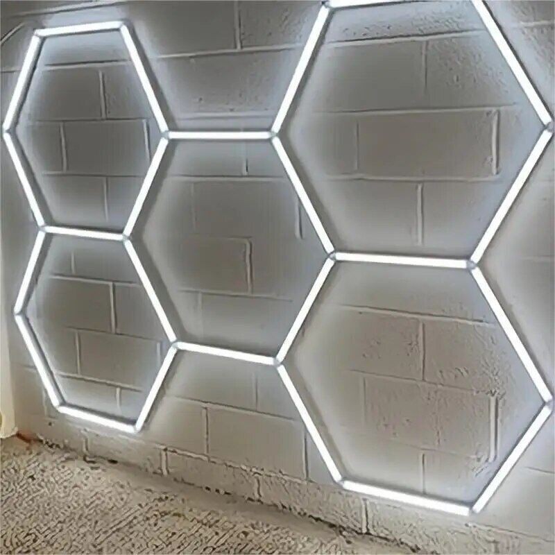 5 Grid LED Hexagonal Garage Light DIY Ceiling Light for Warehouse Workshops Gyms gallery