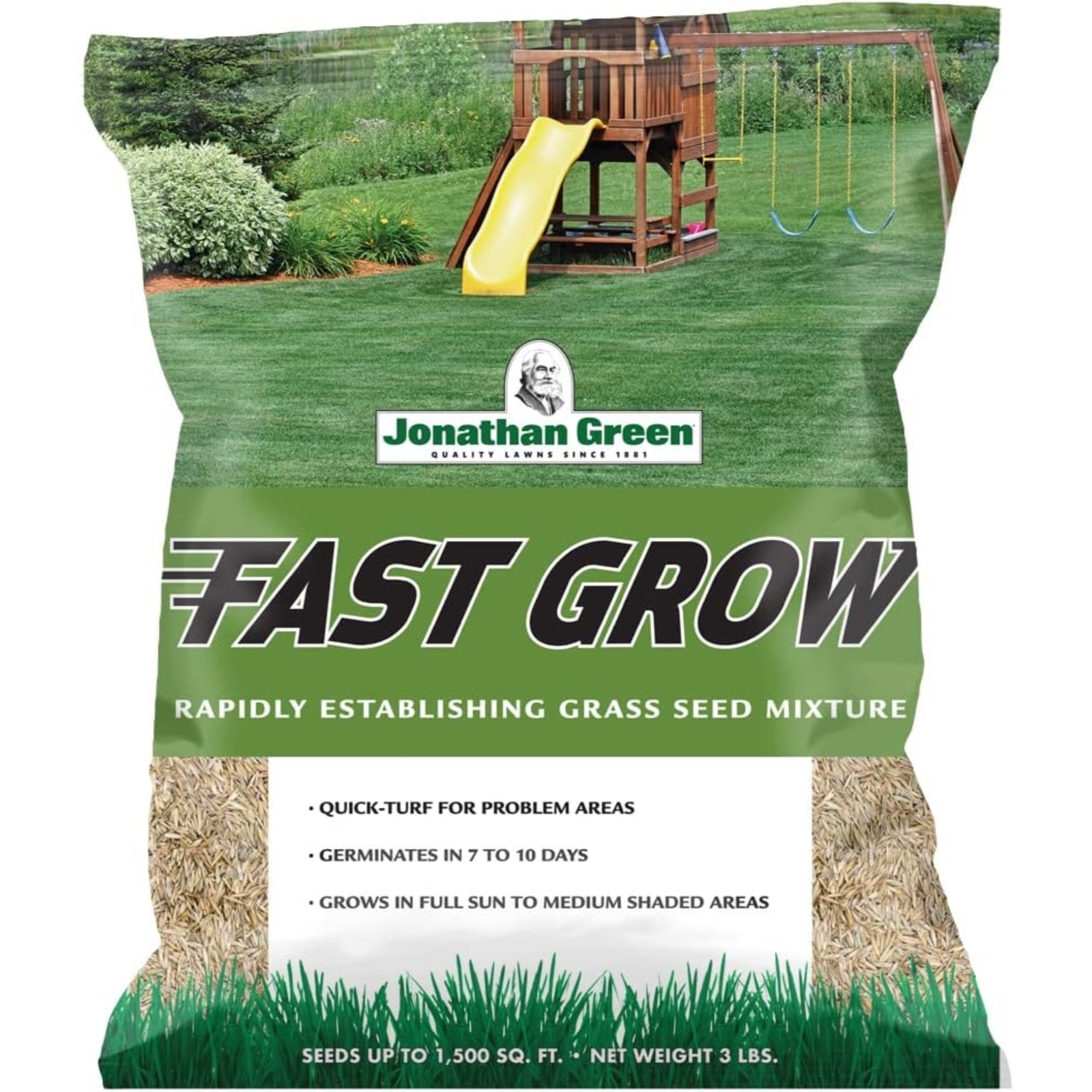 Jonathan Green (#10820) Fast Grow Grass Seed Mixture, 3lb bag gallery
