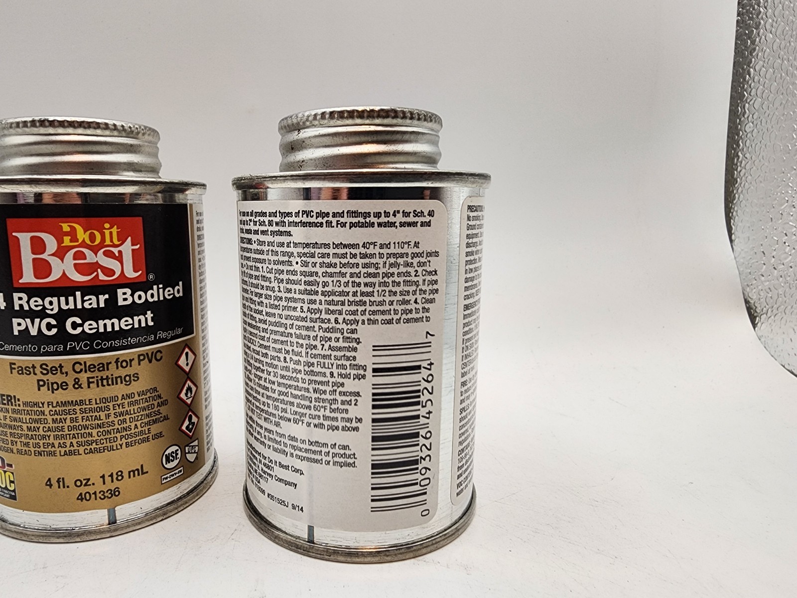 2 Pack PVC Cement Clear 4oz Regular Body Pipe Glue Plumbing Do it Best gallery
