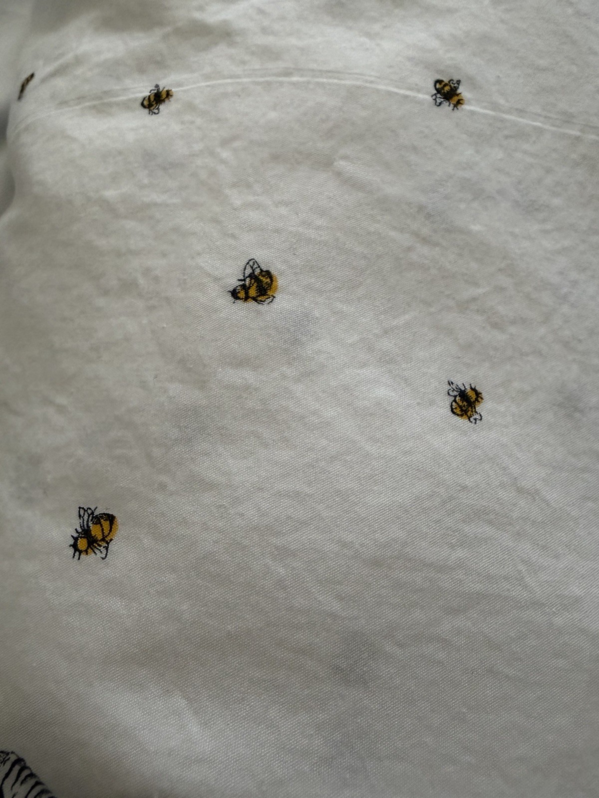 Lauren Ralph Lauren King Bee Flat Sheet White Beehive Print Cottagecore Bedding gallery
