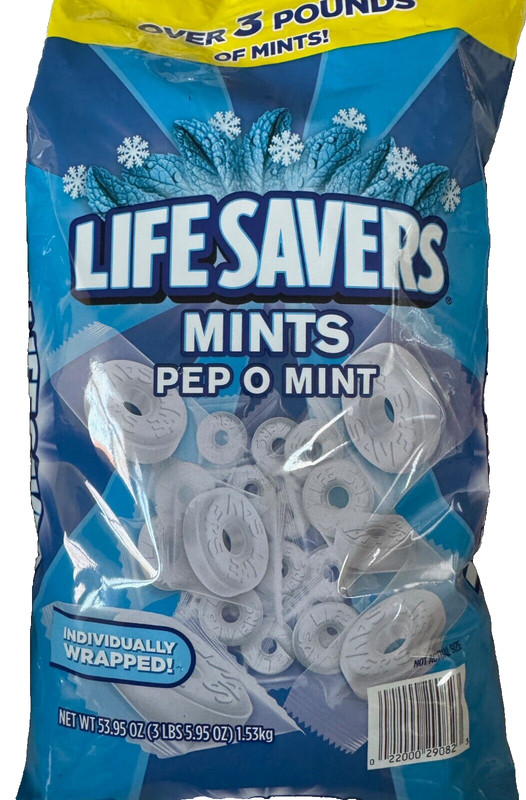 Life Savers Pep-O-Mint Breath Mint Bulk Hard Candy Bag 53.95 oz Lifesavers NEW gallery