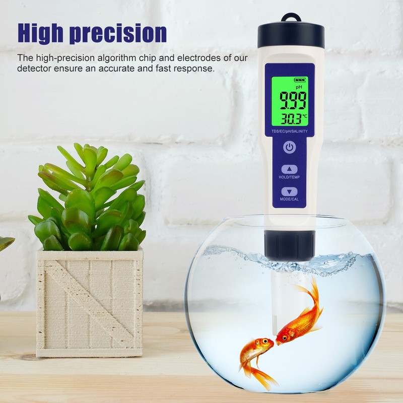 5 In 1 PH/TDS/EC/Salinity/Temperature Digital Water Quality Meter Tester Tool gallery