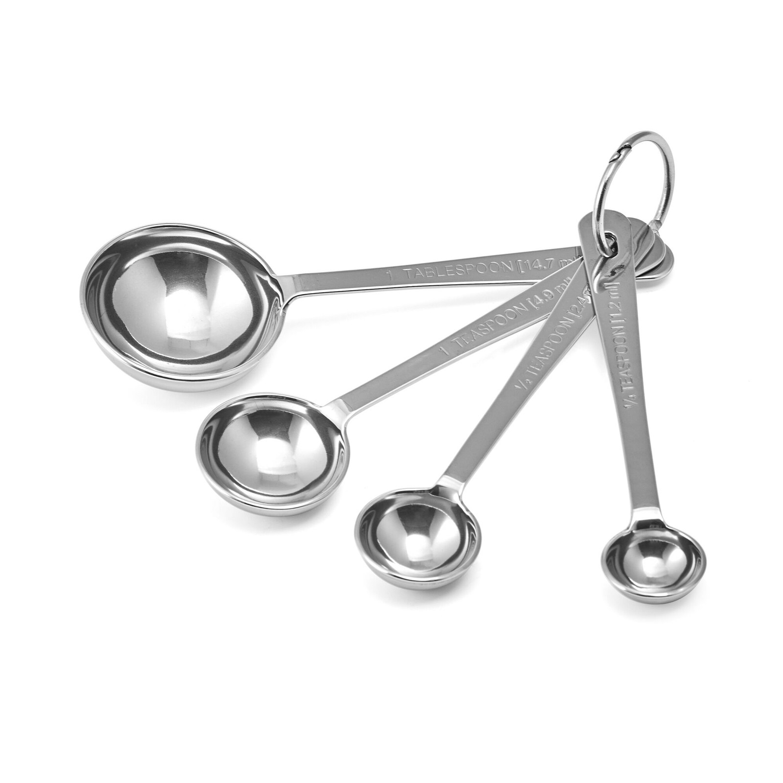 Amco Stainless Steel Measuring Spoons - 1/4 Tsp, 1/2 Tsp, 1 Tsp, 1 Tbsp gallery
