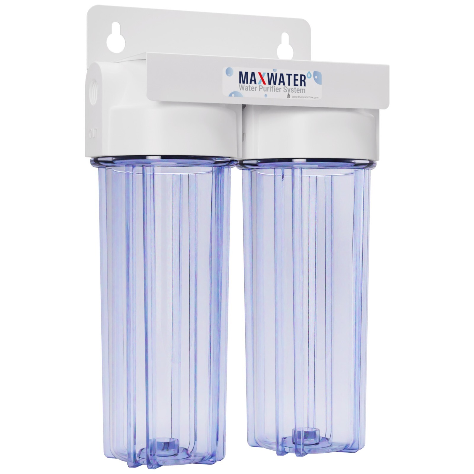 Two Stage Whole House Water Filter System 10"x 2.5", 3/4" Port, WITHOUT Filters gallery