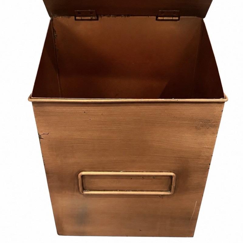 Brushed Copper Finish Vertical Wall-Mounted Mailbox – Metal Box 11”H gallery