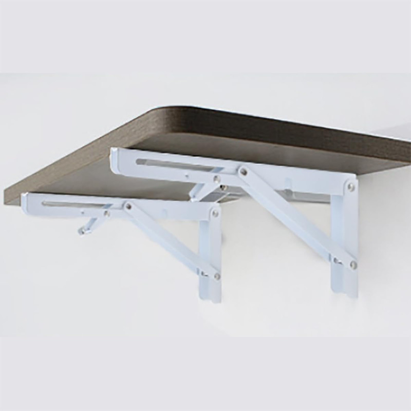 White Folding Shelf Brackets Max. Load 220 Lb, Heavy Duty DIY Wall Mounted Shelf gallery
