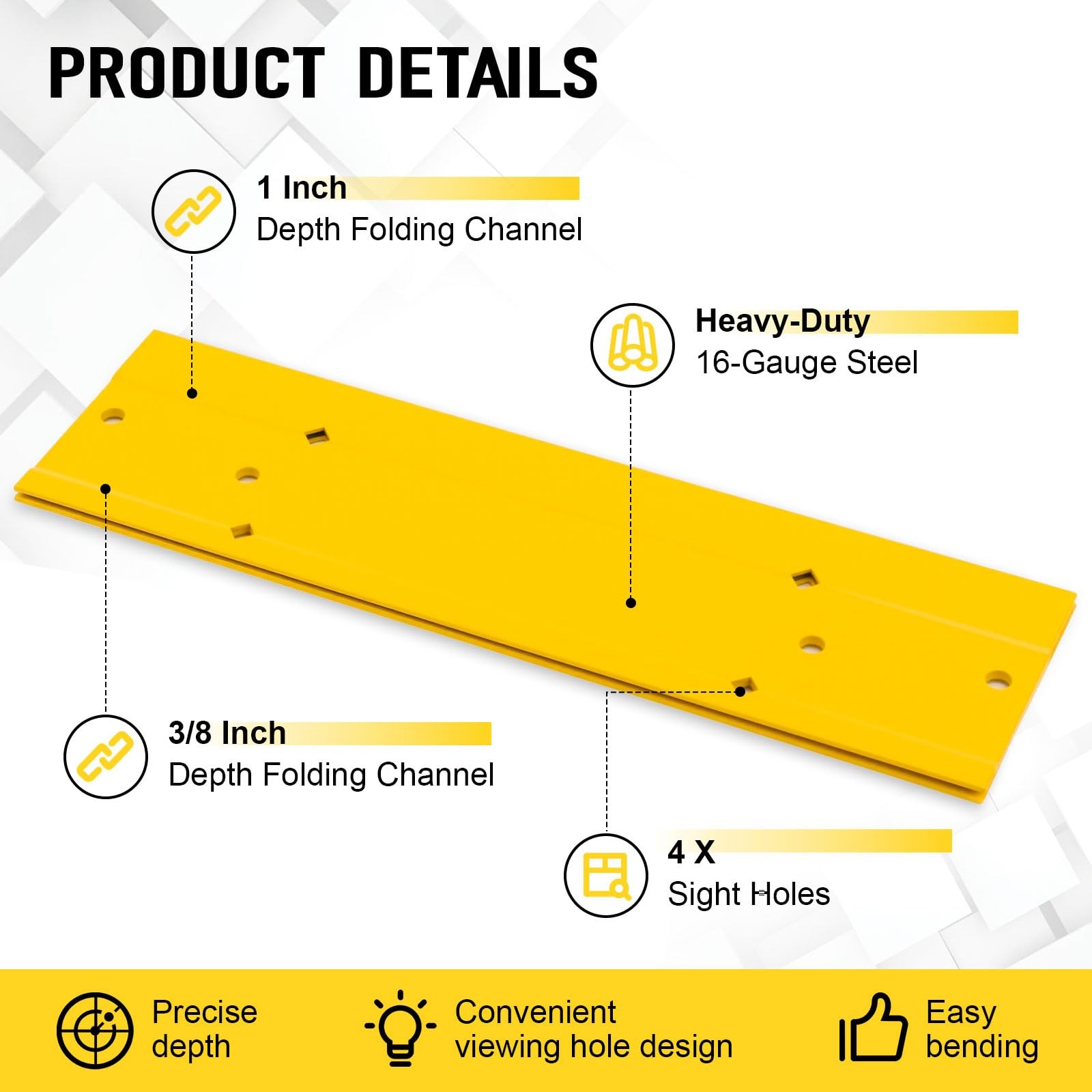 Hclsy 12 Inch Sheet Metal Bender Sheet Metal Folding Tool For Duct Bending gallery
