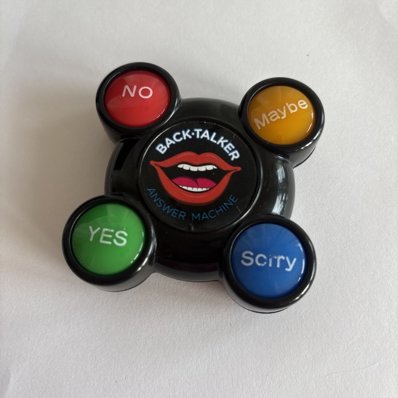 Back Talker Electronic Answer Machine, Yes No Maybe Sorry gallery